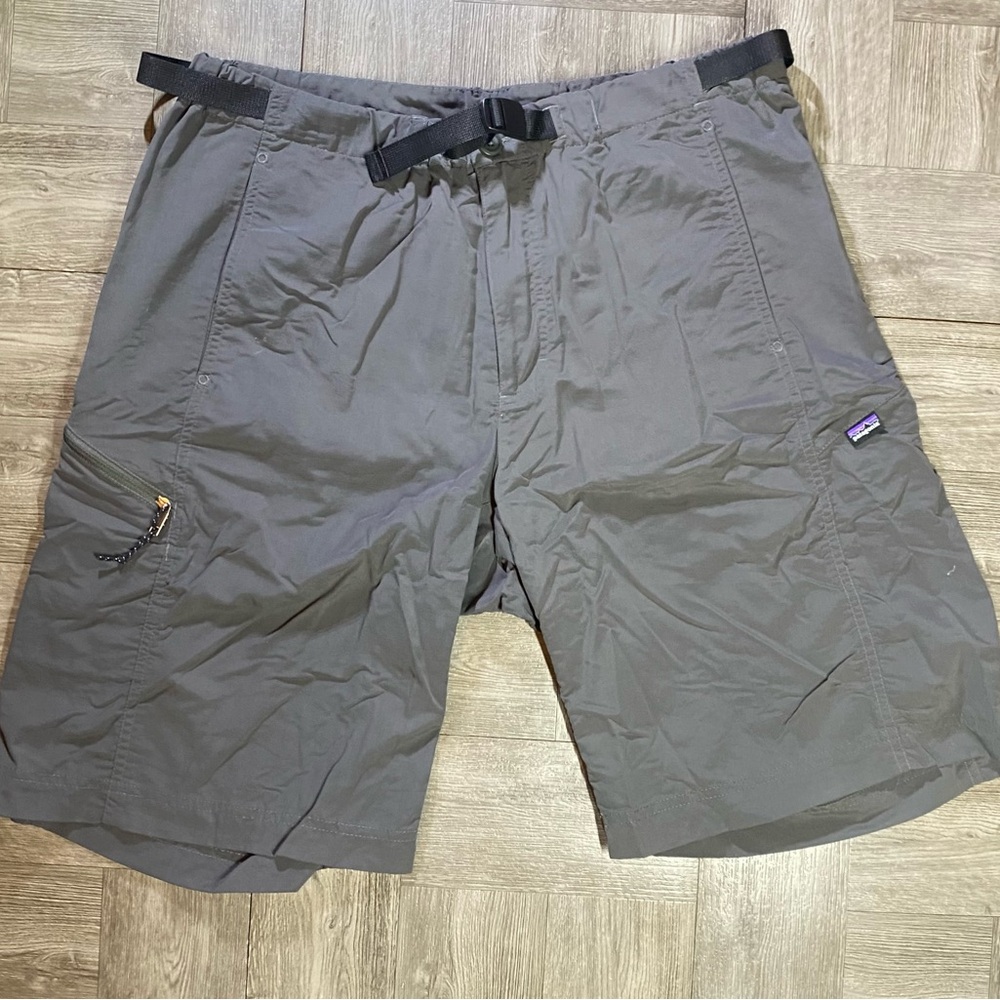 Patagonia Gi II Men's Shorts - Gray / Belted Cargo Outdoor Nylon - Large L x 10”